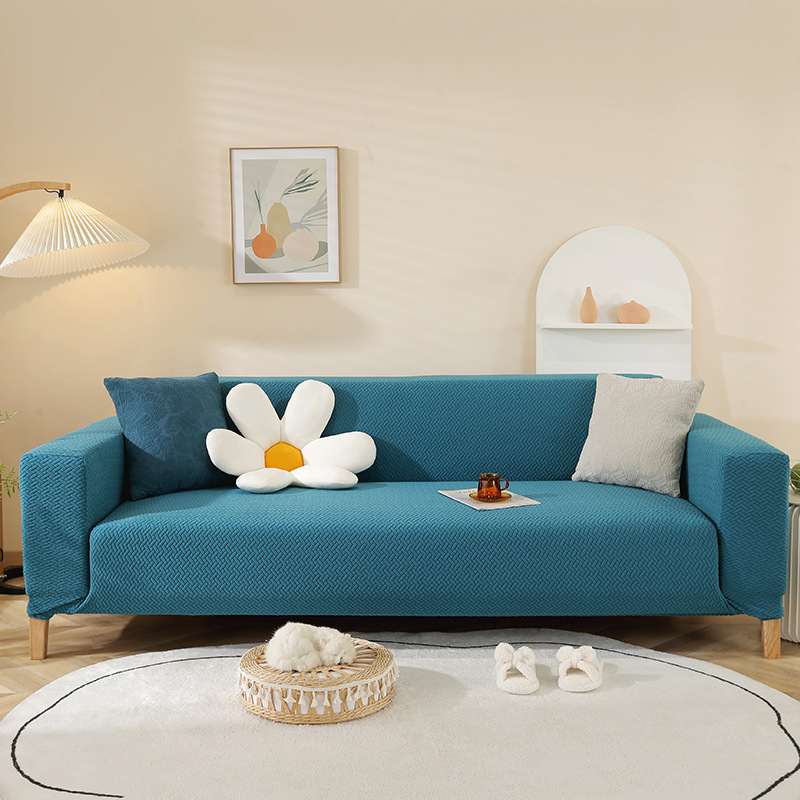 Furnizare directă din fabrică, produse populare en-gros, transfrontaliere, tricotate, fleece polar îngroșat, elastic, concubine, canapea single dublă cu trei locuri, all-inclusive