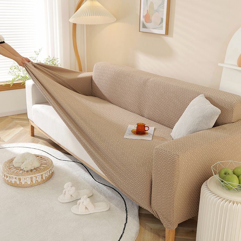 Furnizare directă din fabrică, produse populare en-gros, transfrontaliere, tricotate, fleece polar îngroșat, elastic, concubine, canapea single dublă cu trei locuri, all-inclusive