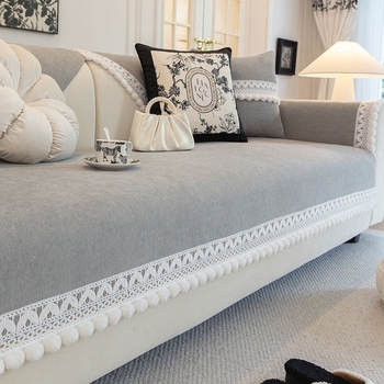 Nordic Simple Modern Диванна Възглавница Всички Сезони Универсална Антикотешка Светлина Луксозна Разширена Чувство за Прав Ред Кожен Калъф за Диван Калъф Плат