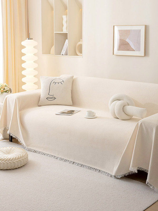 Kiváló minőségű, foltálló fekete zsenília kanapéhuzat szövet kanapétörölköző, négy évszakos univerzális, egyrészes, teljes huzatú kanapétakaró