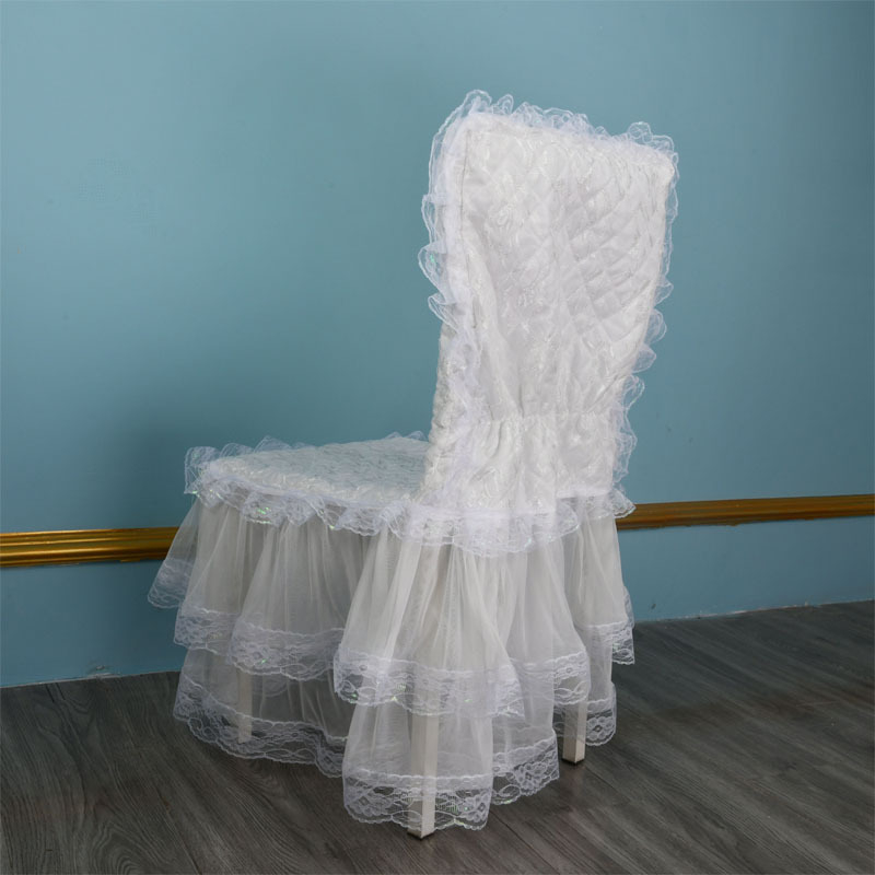 Uus toolikate pitsist ühes tükis majapidamislaua ja tooli seljatoega moodne lihtne Euroopa kangast istmekate tabureti kate