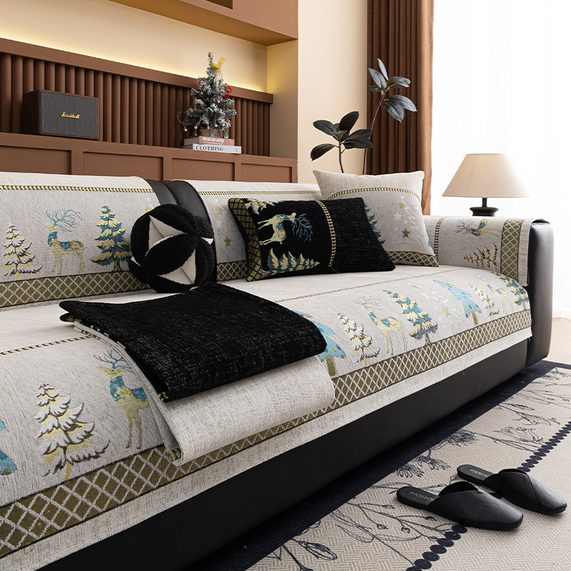 Chenille jacquard kanapépárna négy évszakos univerzális csúszásmentes foltálló párna 2025 új, határokon átnyúló kanapéhuzat huzat