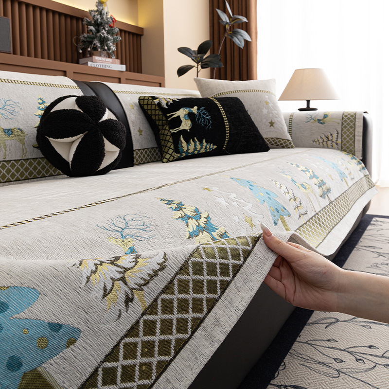 Chenille jacquard kanapépárna négy évszakos univerzális csúszásmentes foltálló párna 2025 új, határokon átnyúló kanapéhuzat huzat