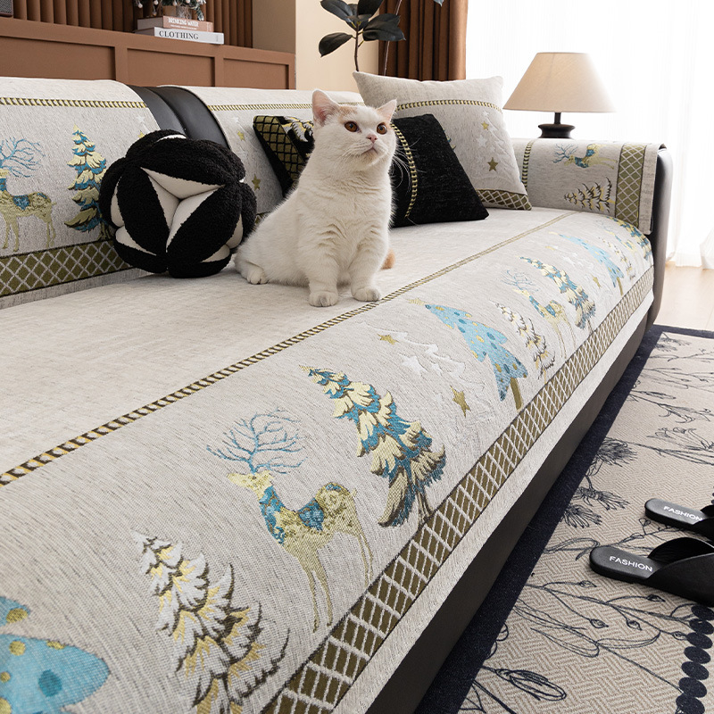 Chenille jacquard kanapépárna négy évszakos univerzális csúszásmentes foltálló párna 2025 új, határokon átnyúló kanapéhuzat huzat