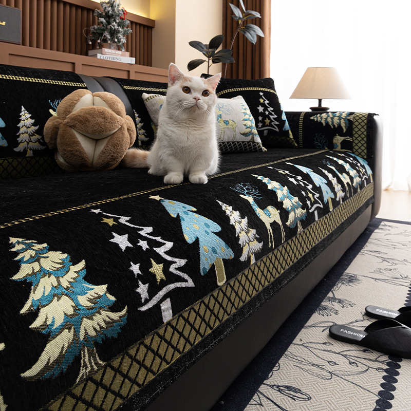 Chenille jacquard kanapépárna négy évszakos univerzális csúszásmentes foltálló párna 2025 új, határokon átnyúló kanapéhuzat huzat