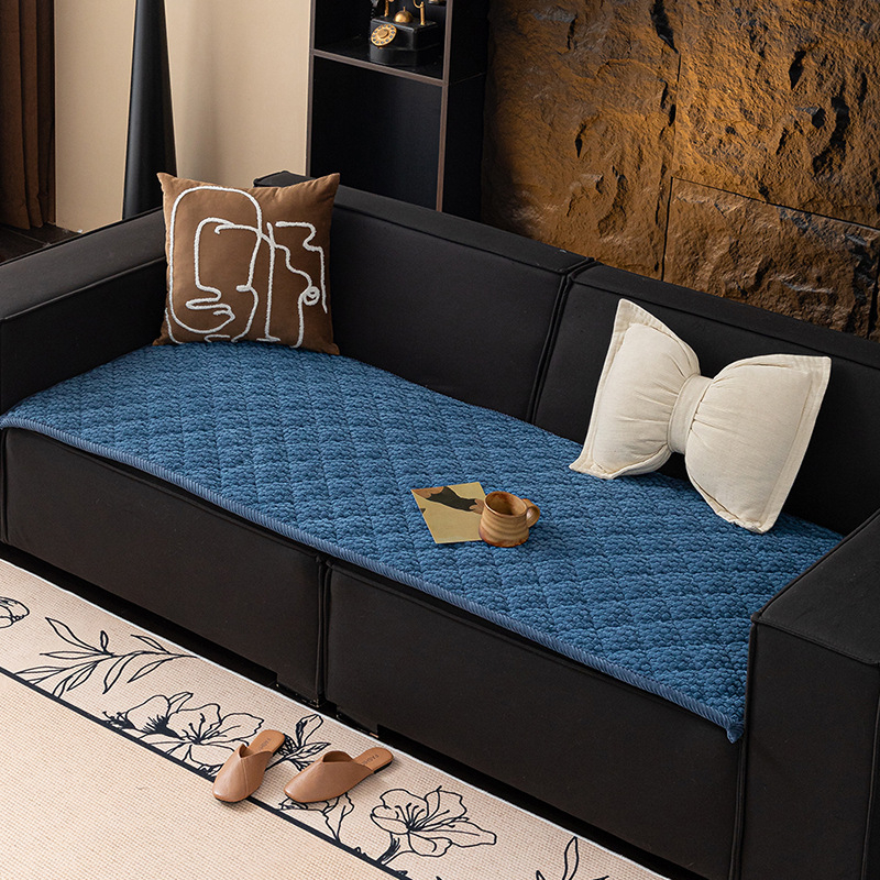 Kordbársony, egyszínű, vastagított, csúszásmentes, népszerű külkereskedelmi, géppel mosható kanapépárna, öbölablak-párna, 2025-ös új, egyenes soros üléspárna