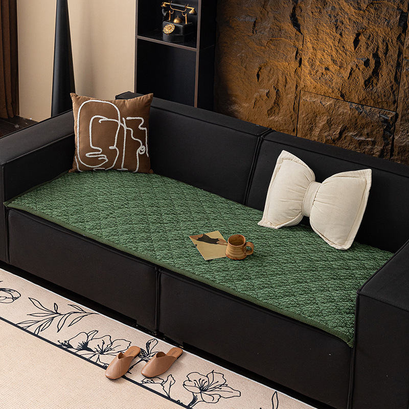 Kordbársony, egyszínű, vastagított, csúszásmentes, népszerű külkereskedelmi, géppel mosható kanapépárna, öbölablak-párna, 2025-ös új, egyenes soros üléspárna