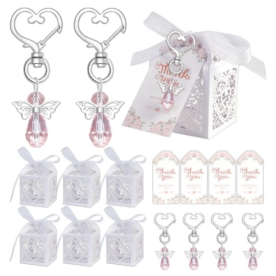 Új Őrangyal Kulcstartó Esküvői Ajándék Karácsony Hálaadás Születésnap Keresztelő Úrvacsora Vendég Köszönőajándék