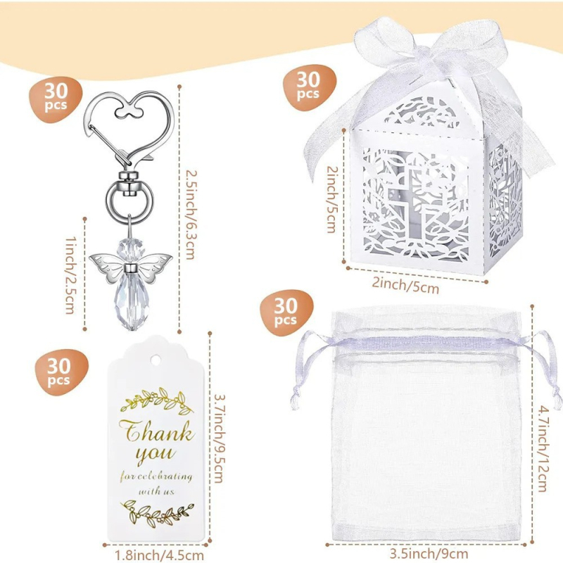 Új Őrangyal Kulcstartó Esküvői Ajándék Karácsony Hálaadás Születésnap Keresztelő Úrvacsora Vendég Köszönőajándék