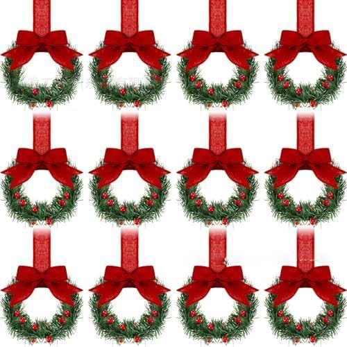 Νέα μικρή χριστουγεννιάτικη σφαίρα με κορδέλα σε σχήμα σφαίρας σε διασυνοριακό στυλ, μίνι χριστουγεννιάτικη σφαίρα με μενταγιόν σε σχήμα φιόγκου με μούρα