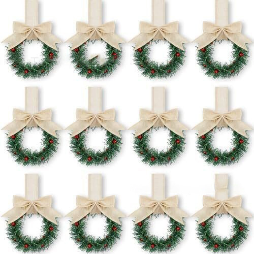 Νέα μικρή χριστουγεννιάτικη σφαίρα με κορδέλα σε σχήμα σφαίρας σε διασυνοριακό στυλ, μίνι χριστουγεννιάτικη σφαίρα με μενταγιόν σε σχήμα φιόγκου με μούρα