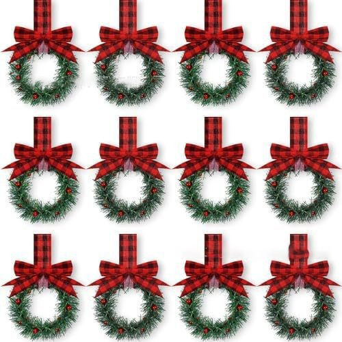 Νέα μικρή χριστουγεννιάτικη σφαίρα με κορδέλα σε σχήμα σφαίρας σε διασυνοριακό στυλ, μίνι χριστουγεννιάτικη σφαίρα με μενταγιόν σε σχήμα φιόγκου με μούρα