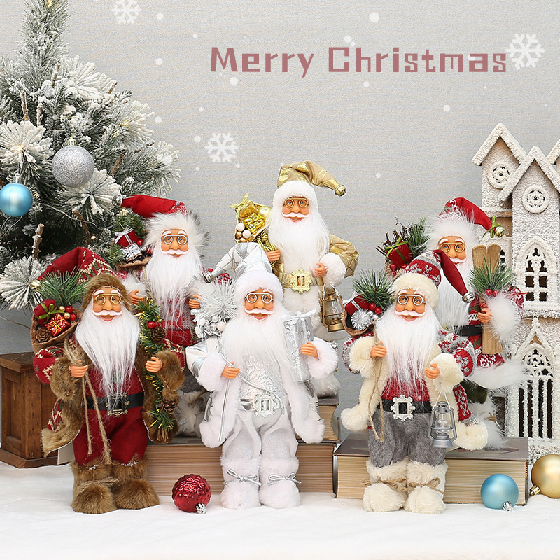 Jõuluvana nukk piiriüleselt, poe akna kaunistused, stseeni paigutus, rekvisiidid, seisva jõuluvana kaunistused