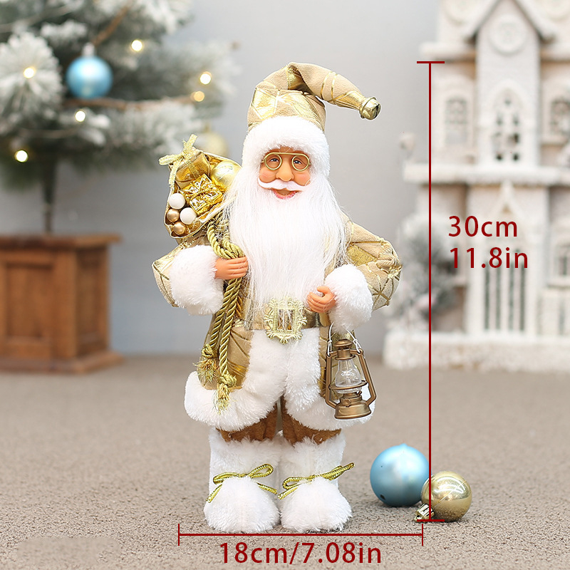 Jõuluvana nukk piiriüleselt, poe akna kaunistused, stseeni paigutus, rekvisiidid, seisva jõuluvana kaunistused