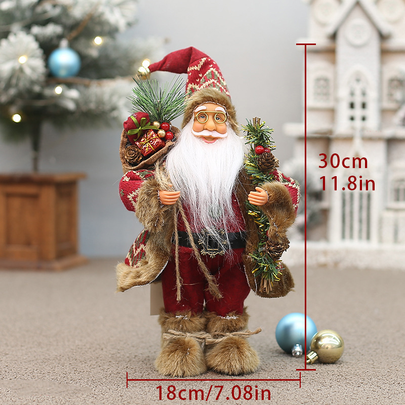 Jõuluvana nukk piiriüleselt, poe akna kaunistused, stseeni paigutus, rekvisiidid, seisva jõuluvana kaunistused