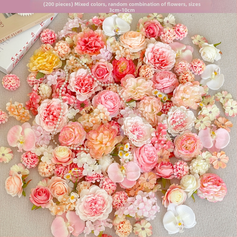 Kis virágkeverés és párosítás barkács kézzel készített anyagcsomag virágfej kézzel készített hajtű virág fejdísz girland hajtű szoknya tartó dekoráció