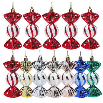 Επιμεταλλωμένα φωτεινά χριστουγεννιάτικα ζαχαρωτά ζωγραφισμένα μενταγιόν διακοσμήσεις χριστουγεννιάτικου δέντρου Χριστούγεννα Πρωτοχρονιά στολίδια γάμου για την ημέρα της Πρωτοχρονιάς