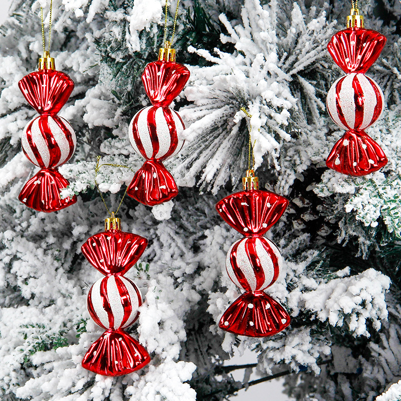 Galvanizirani svjetlosni božićni privjesak oslikan slatkišima Ukrasi za božićno drvce Božić Nova godina Novogodišnji ukrasi za vjenčanje