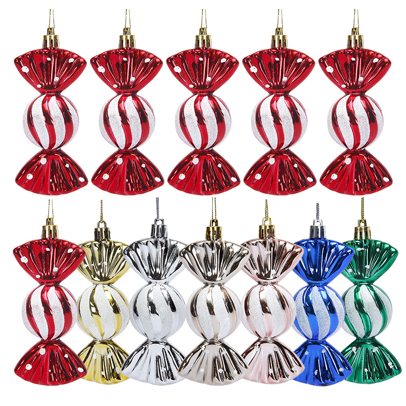 Galvanizirani svjetlosni božićni privjesak oslikan slatkišima Ukrasi za božićno drvce Božić Nova godina Novogodišnji ukrasi za vjenčanje