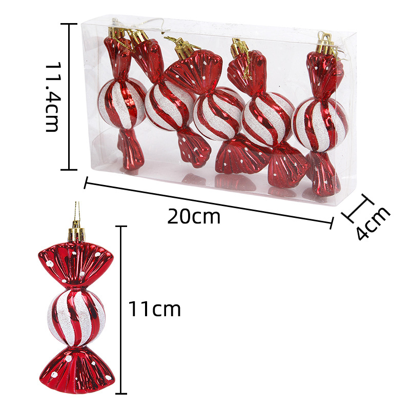 Galvanizirani svjetlosni božićni privjesak oslikan slatkišima Ukrasi za božićno drvce Božić Nova godina Novogodišnji ukrasi za vjenčanje