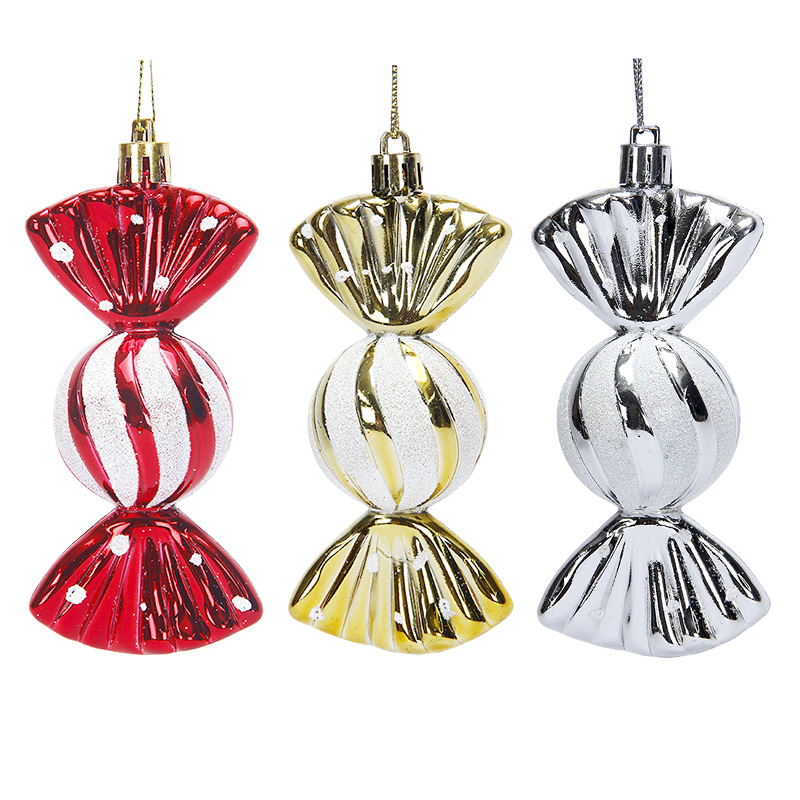 Galvanizirani svjetlosni božićni privjesak oslikan slatkišima Ukrasi za božićno drvce Božić Nova godina Novogodišnji ukrasi za vjenčanje