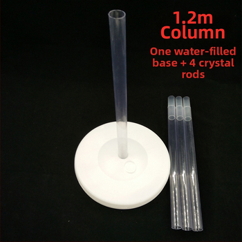 Gamintojo didmeninė prekyba 1,2 m krištolo vamzdelio kolona su vandeniu užpildytu pagrindu, pilnas kelio kreipiamosios kolonos mažų pagrindo priedų rinkinys, didmeninė prekyba