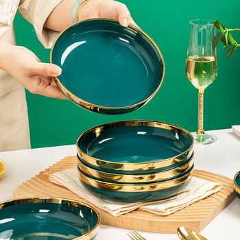 „Užsidirbk pragyvenimui Nordic Creative“ lėkštė, keramikinė, aukštos kokybės stalo įrankių kombinacija, namų apyvokos reikmenys, 2024 m. nauja, lengva, prabangi lėkštė