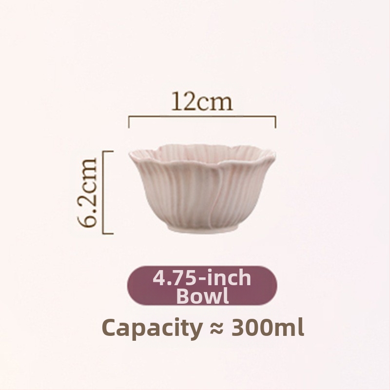 Kroonlehtede keraamiline riisikauss glasuuri all värvilised lauanõud, mis sobivad majapidamisse 2025. aasta uue stiiliga, eriti ilus jogurtikauss