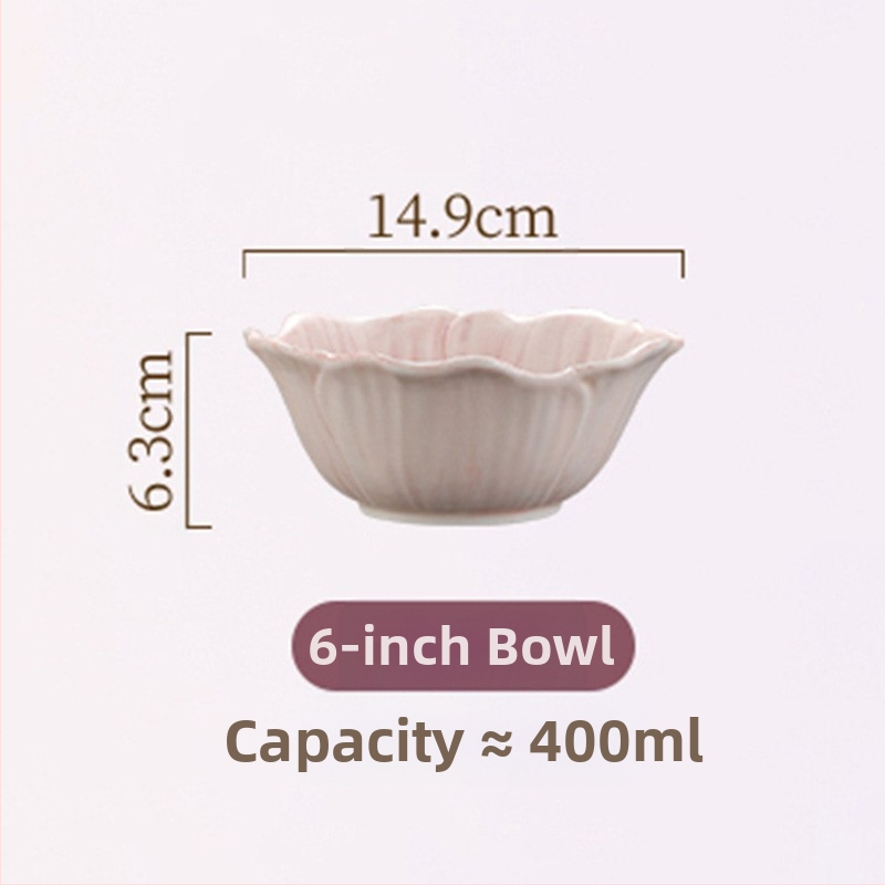 Kroonlehtede keraamiline riisikauss glasuuri all värvilised lauanõud, mis sobivad majapidamisse 2025. aasta uue stiiliga, eriti ilus jogurtikauss