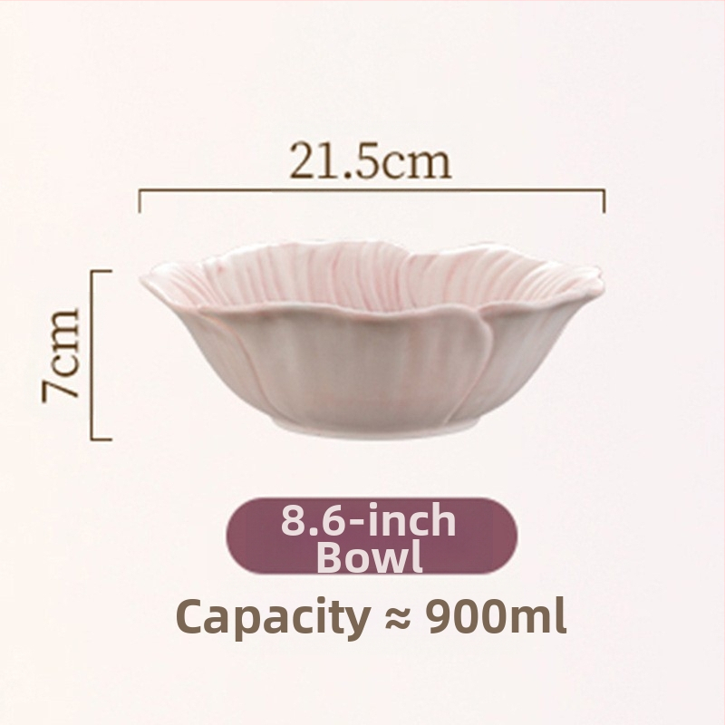 Kroonlehtede keraamiline riisikauss glasuuri all värvilised lauanõud, mis sobivad majapidamisse 2025. aasta uue stiiliga, eriti ilus jogurtikauss