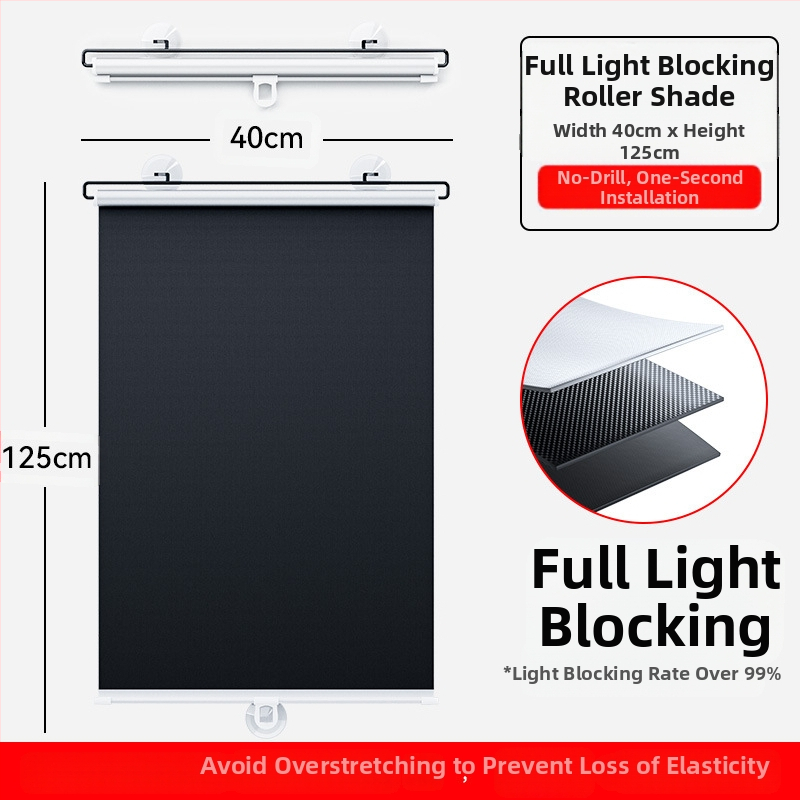 Suvine päikesesirm autole, sissetõmmatav päikesesirm majapidamises, stantsivaba täisvarjuline titaanist hõbedane päikesekaitsekardin autotarvikutele