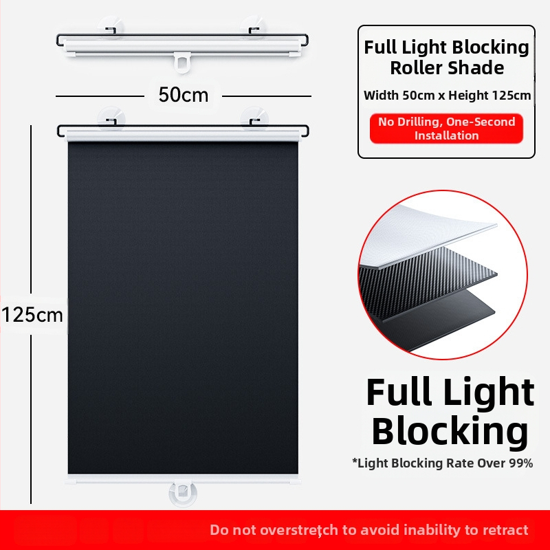 Suvine päikesesirm autole, sissetõmmatav päikesesirm majapidamises, stantsivaba täisvarjuline titaanist hõbedane päikesekaitsekardin autotarvikutele