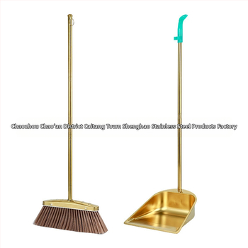 Didmeninė prekyba storinto nerūdijančio plieno šluota, namų apyvokos reikmenimis, auksine šiukšliadėže, šiukšlių kastuvu, šluota, komercinė, vidaus ir lauko įranga