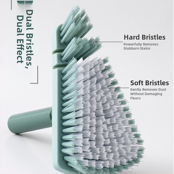 ♡ Τριγωνική βούρτσα δαπέδου, βούρτσα με μακριά λαβή και σκληρές τρίχες, βούρτσα για γωνιακά κενά, βούρτσα δαπέδου πλακιδίων, βούρτσα καθαρισμού τουαλέτας μπάνιου, βούρτσα δαπέδου