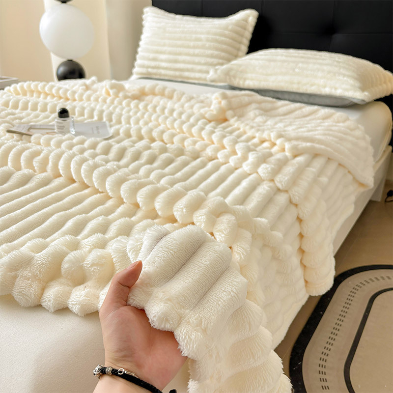 Takaró Vastag Tej Bársony Őszi-Téli Takaró Irodai Szundikálótakaró Flanel Kanapéhuzat Takaró Bársony Takaró Hálótermi Paplan