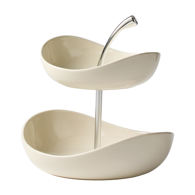 Lengva, prabangi, aukštos klasės keraminė vaisių lėkštė, namų svetainės kavos staliukas, užkandžių lėkštė, užkandžių lėkštė, grožio salono vaisių lėkštė, virvelinė lėkštė