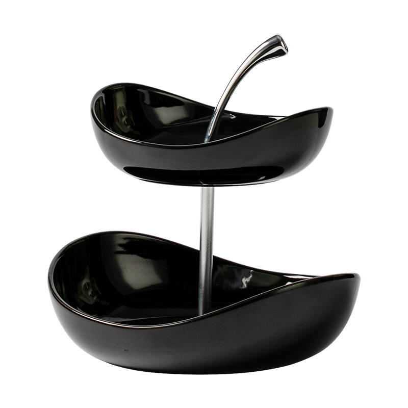 Lengva, prabangi, aukštos klasės keraminė vaisių lėkštė, namų svetainės kavos staliukas, užkandžių lėkštė, užkandžių lėkštė, grožio salono vaisių lėkštė, virvelinė lėkštė