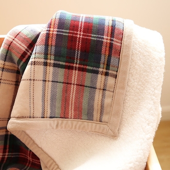 Amazon Nordic Κουβέρτα Διπλής Επίστρωσης με Πηχτή Ζεστή Χειμερινή Κουβέρτα από Φλις Αρνιού και Κοραλί, Μικρό Μέγεθος, Μικρό ...