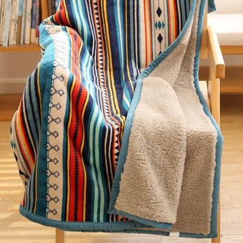 Amazon Nordic Κουβέρτα Διπλής Επίστρωσης με Πηχτή Ζεστή Χειμερινή Κουβέρτα από Φλις Αρνιού και Κοραλί, Μικρό Μέγεθος, Μικρό ...