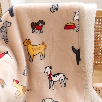 Amazon Nordic Κουβέρτα Διπλής Επίστρωσης με Πηχτή Ζεστή Χειμερινή Κουβέρτα από Φλις Αρνιού και Κοραλί, Μικρό Μέγεθος, Μικρό ...