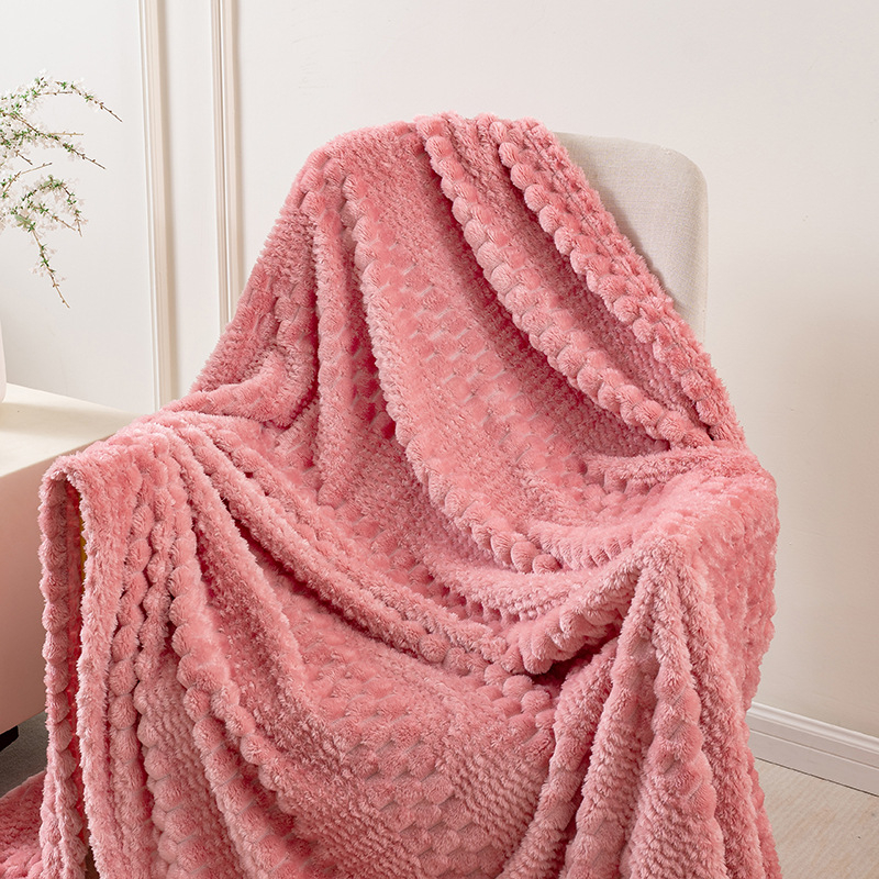 Prekogranična Bei Bei baršunasta žakard flanelska deka za uredski odmor, deka za klima-uređaj, deka s ananasom