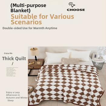 Διασυνοριακή βελούδινη κουβέρτα εξωτερικού εμπορίου υψηλής πυκνότητας χονδρική ζεστή βελούδινη κουβέρτα διπλής όψης με παχιά πολική fleece κουβέρτα για μεσημεριανό διάλειμμα