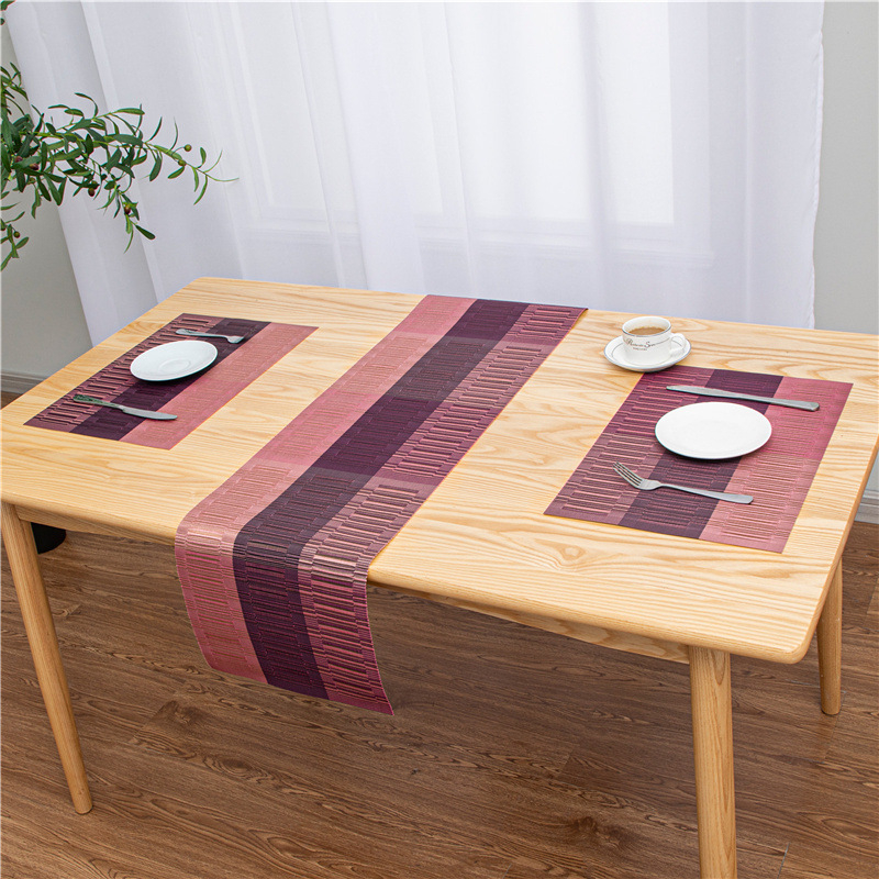 Populiarus tarpvalstybinis stalo vėliavėlių rinkinys, naujas chinoiserie PVC stačiakampis arbatos kilimėlis, arbatos staliukas, skandinaviškas, paprastas stalo kilimėlis