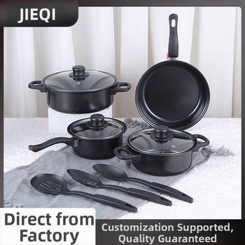 Tarpvalstybiniai medicininio akmens puodai buitiniam naudojimui su mažiau aliejaus garų indukcine virykle nelimpantys puodai virtuvės patvarūs virtuvės indų rinkinys