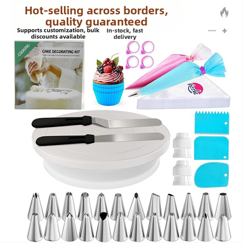 „Amazon“ 90 dalių torto kostiumo kepimo vamzdelių snapelio kostiumo torto kremo mentele kepimo dekoracijos