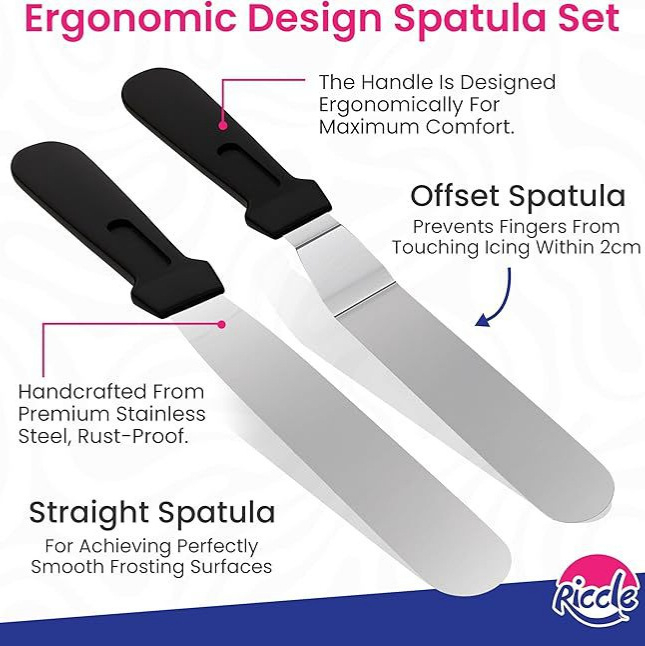 „Amazon“ 90 dalių torto kostiumo kepimo vamzdelių snapelio kostiumo torto kremo mentele kepimo dekoracijos