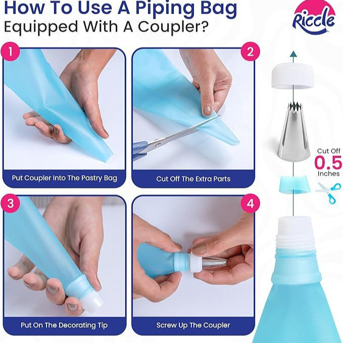 „Amazon“ 90 dalių torto kostiumo kepimo vamzdelių snapelio kostiumo torto kremo mentele kepimo dekoracijos