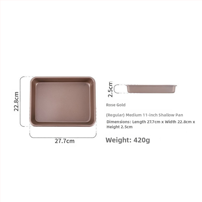 Szénacél sütőlap sütő speciális tányér téglalap alakú tapadásmentes sütőlap háztartási lapos tálca süteménytekercs párolt süteménytálca