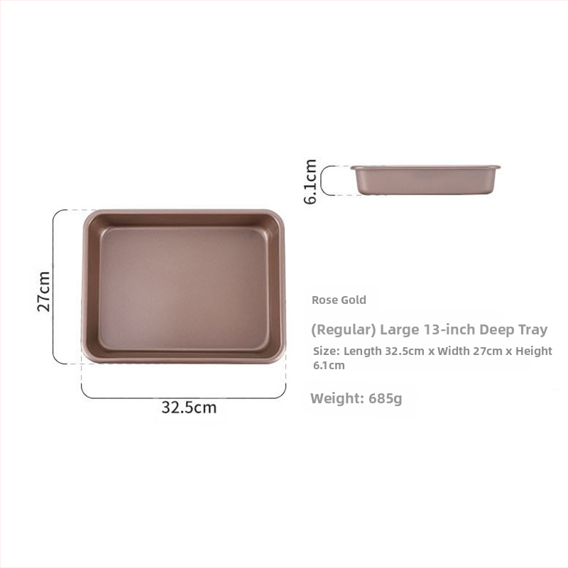 Szénacél sütőlap sütő speciális tányér téglalap alakú tapadásmentes sütőlap háztartási lapos tálca süteménytekercs párolt süteménytálca