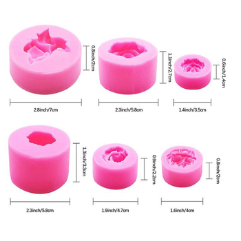 Rózsa szegfű bazsarózsa szilikon cukor hajtogatott forma sütéshez torta dekoráció jégkrém kézzel készített szappan gél csepp forma